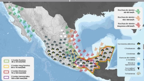¿En dónde lloverá hoy en México? Consulta el pronóstico de lluvias