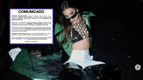 Danna Paola cancela concierto en Veracruz.