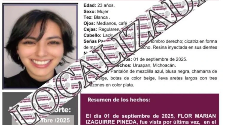 Localizan con vida a Marian Izaguirre en Michoacán