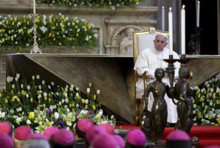 Papa Francisco durante su visita en México