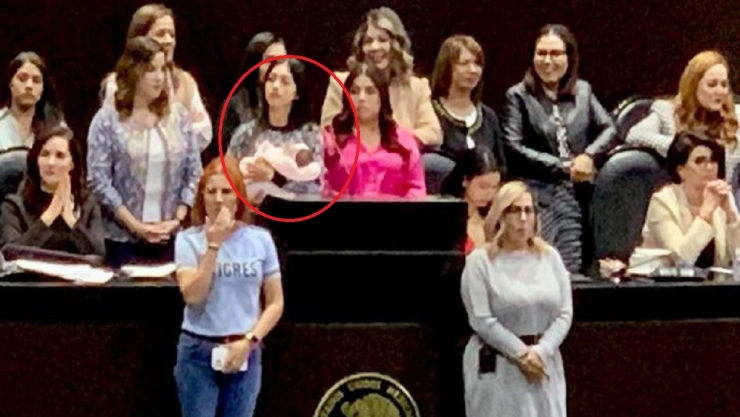 diputada del pan lleva a bebé a tribuna