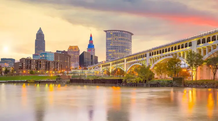 la preciosa ciudad de Cleveland en Ohio
