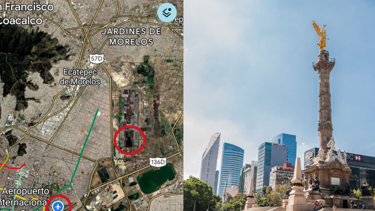 NASA revela fotos del hundimiento en CDMX desde el satélite