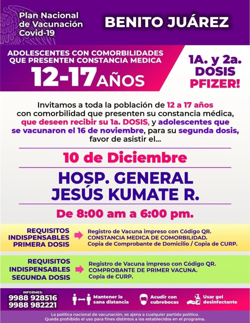 VACUNACIÓN DE COVID-19 EN ADOLESCENTES CON COMORBILIDADES