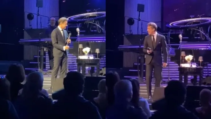 Luis Miguel tira un vaso en pleno concierto