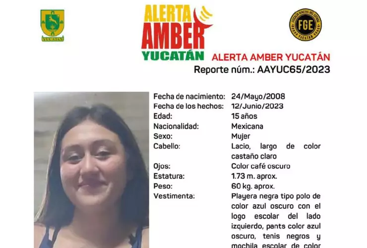 Activan Alerta Amber por quinceañera desaparecida