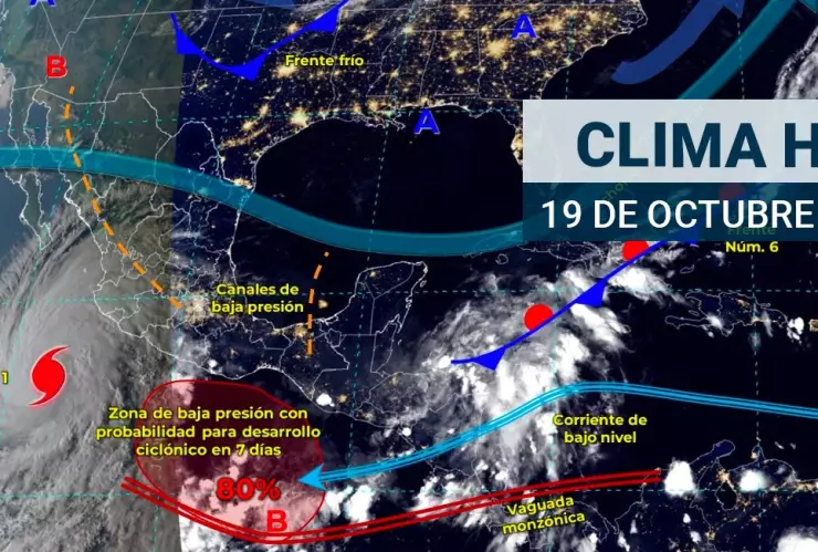 ¿Cómo estará el clima en México hoy 19 de octubre?