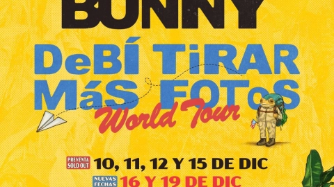 ¿En Mérida? Bad Bunny anuncia dos nuevos conciertos del Debí Tirar Más Fotos World Tour 2025 en México