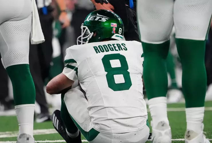 Aaron Rodgers con los Jets