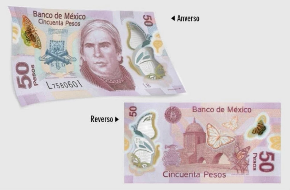 Agustín Carstens presentó los nuevos elementos de seguridad en el billete de 50 pesos