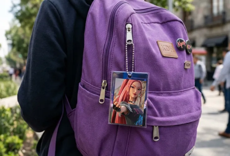 Ideas para personalizar tu mochila con Photocards de Mira de Kpop Demon Hunters.png