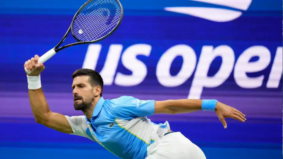 Novak Djokovic en las semifinales del US Open.