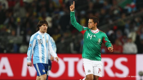 Lionel Messi y Javier Hern&aacute;ndez