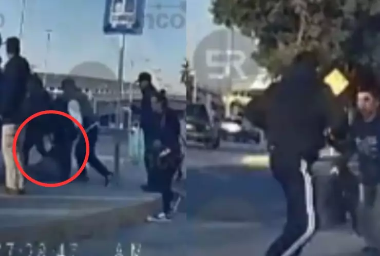 VIDEO | Sujeto recibe brutal golpiza en plena parada camionera y una mujer es asaltada; Imágenes sensibles en Puebla