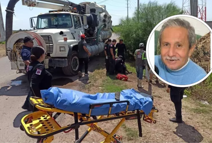 Cae adulto mayor en canal en Ahome