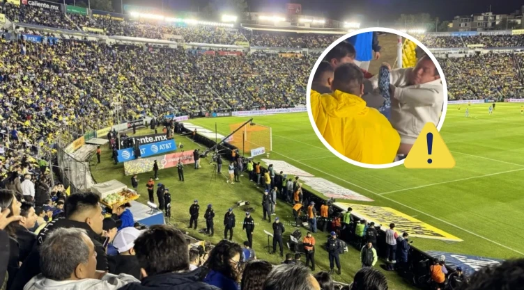 Aficionados del América a los golpes en el juego contra Juárez