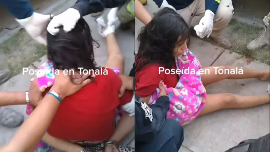 VIDEO | Mujer es captada siendo poseída en Tonalá: ¿qué le pasó?