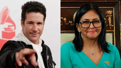 Fernando Carrillo y Delcy Rodríguez