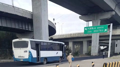 osamenta debajo de puente de la autopista Puebla-Orizaba