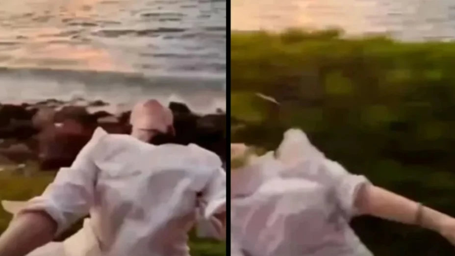 Captan momento en que mujer CAE del tren cuando intentaba tomarse selfie