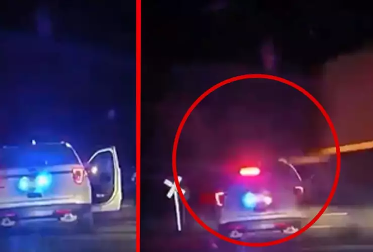 Tren se lleva a patrulla con detenida dentro