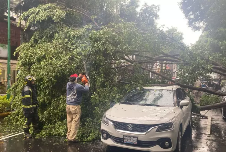LLuvias por la tarde-noche en Ciudad de México