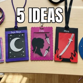 5 ideas para crear porta credenciales inspirados en KPop Demon Hunters