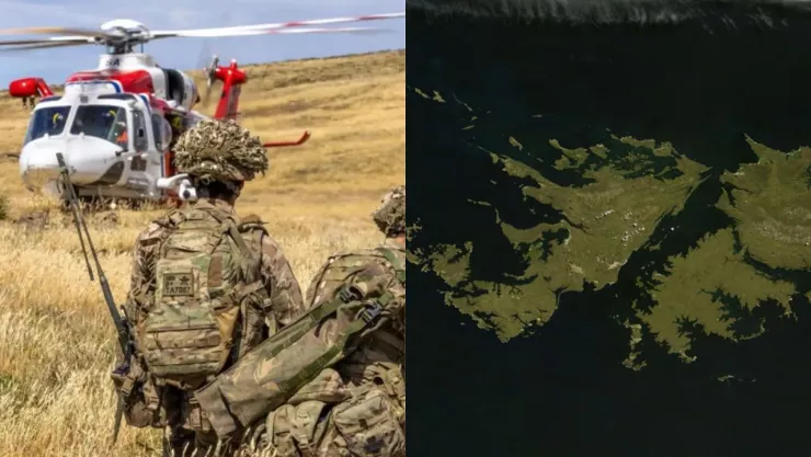 Despliegue militar de Gurkhas en Islas Malvinas.