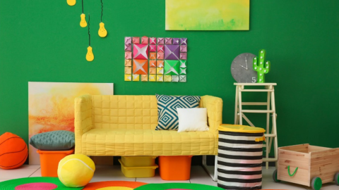 El verde es uno de los colores perfectos para una casa innovadora