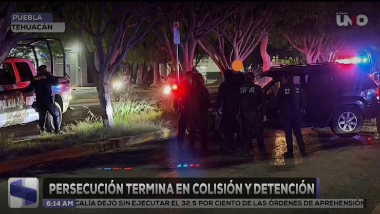 Intento de asalto persecución y choque en El Riego, Tehuacán