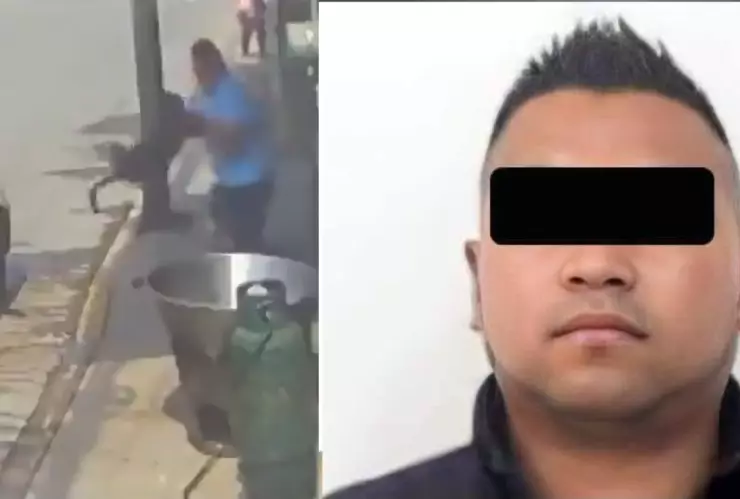 Hombre lanza a perro a cazo a aceite hirviendo