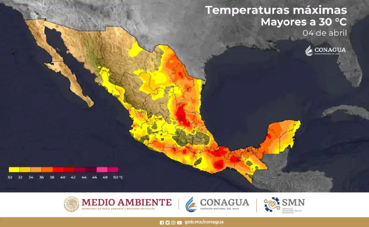 Clima en México 5 de abril