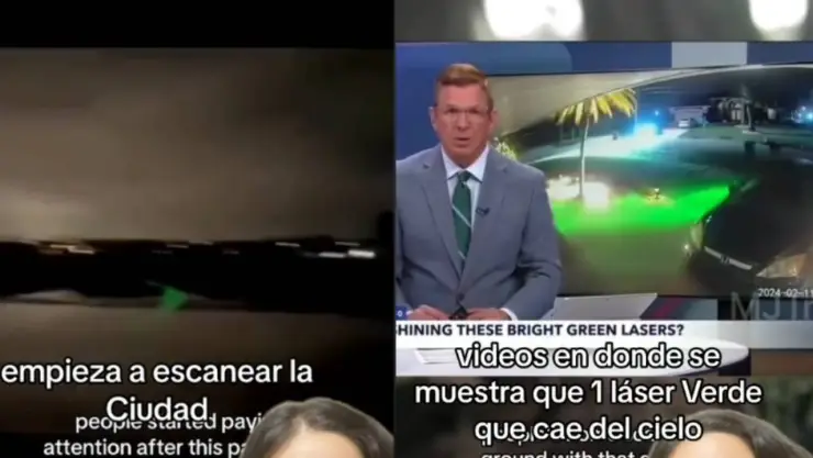 Lasers verdes en ciudades