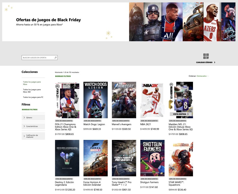Ofertas de XBOX para aprovechar el Black Friday