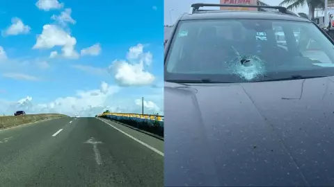 ¡CUIDADO! Advierten que avientan piedras a vehículos en esta autopista de Veracruz