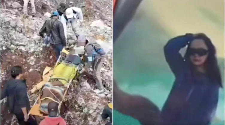 En la derecha, se ve la foto de los últimos momentos de Huang Lihong.