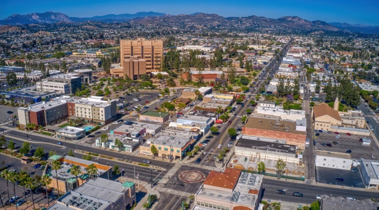 Vista aérea de El Cajón, California