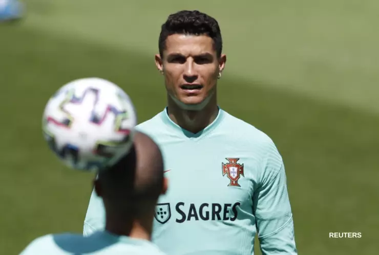 Cristiano Ronaldo en entrenamiento