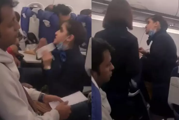 Azafata le grita a pasajero que no es su sirvienta y se hace viral