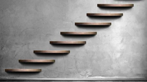 Las escaleras flotante es una excelente opción para los más atrevidos.