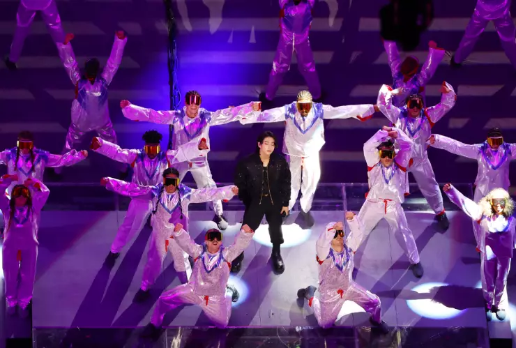 Jungkook en la ceremonia de Qatar 2022