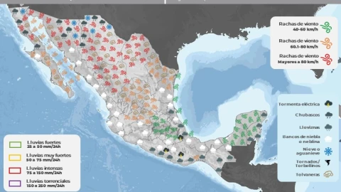 Clima en México hoy 12 de enero de 2024
