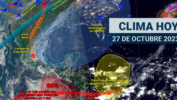 ¿Cómo estará el clima en México hoy 27 de octubre?