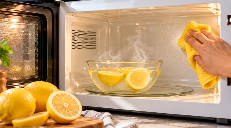 ¿Microondas sucio? El truco del limón que te ahorrará horas