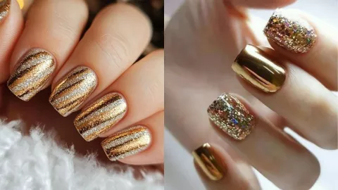 9 modelos de uñas doradas: puedes usarlas en cortas o largas y se verán preciosas.