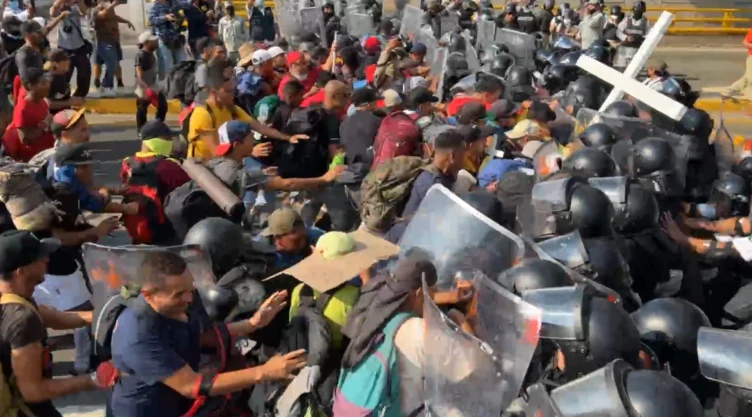 Migrantes Guardia Nacional Huixtla