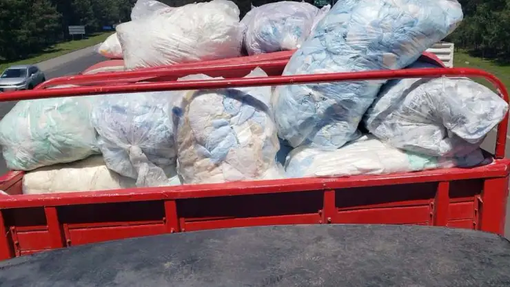 Decomisan en Hidalgo combustible robado escondido entre pañales