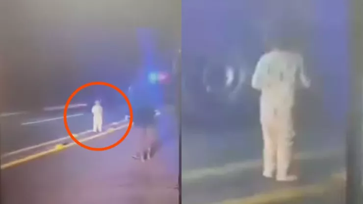 VIDEO ¡De no creer! Captan a niño deambulando solo por la carretera en plena madrugada