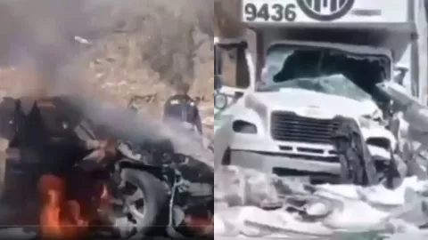 VIDEO: ¡FUERTES IMÁGENES! Reportan 2 muertos tras fatal accidente por un tráiler sin frenos