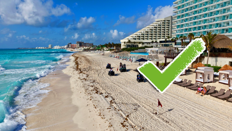 Estas son las playas de Cancún en las que puedes nadar HOY 1 de febrero de 2026.webp